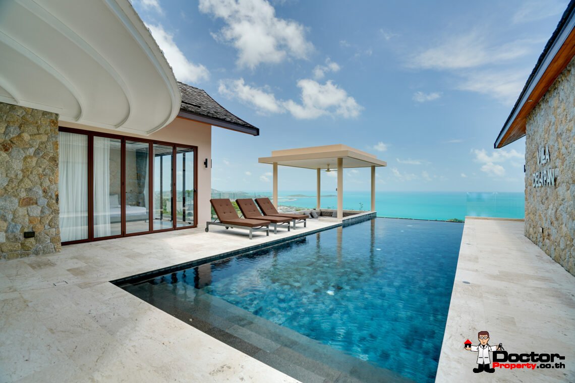 Luxury 3 Bedroom Pool Villa with Sea View in Chaweng Noi, Koh Samui – For Sale